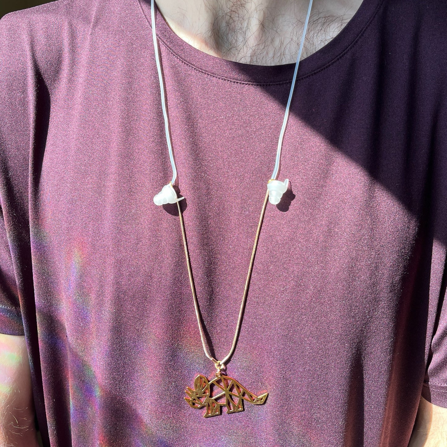 Geo Dino Earplug Necklace