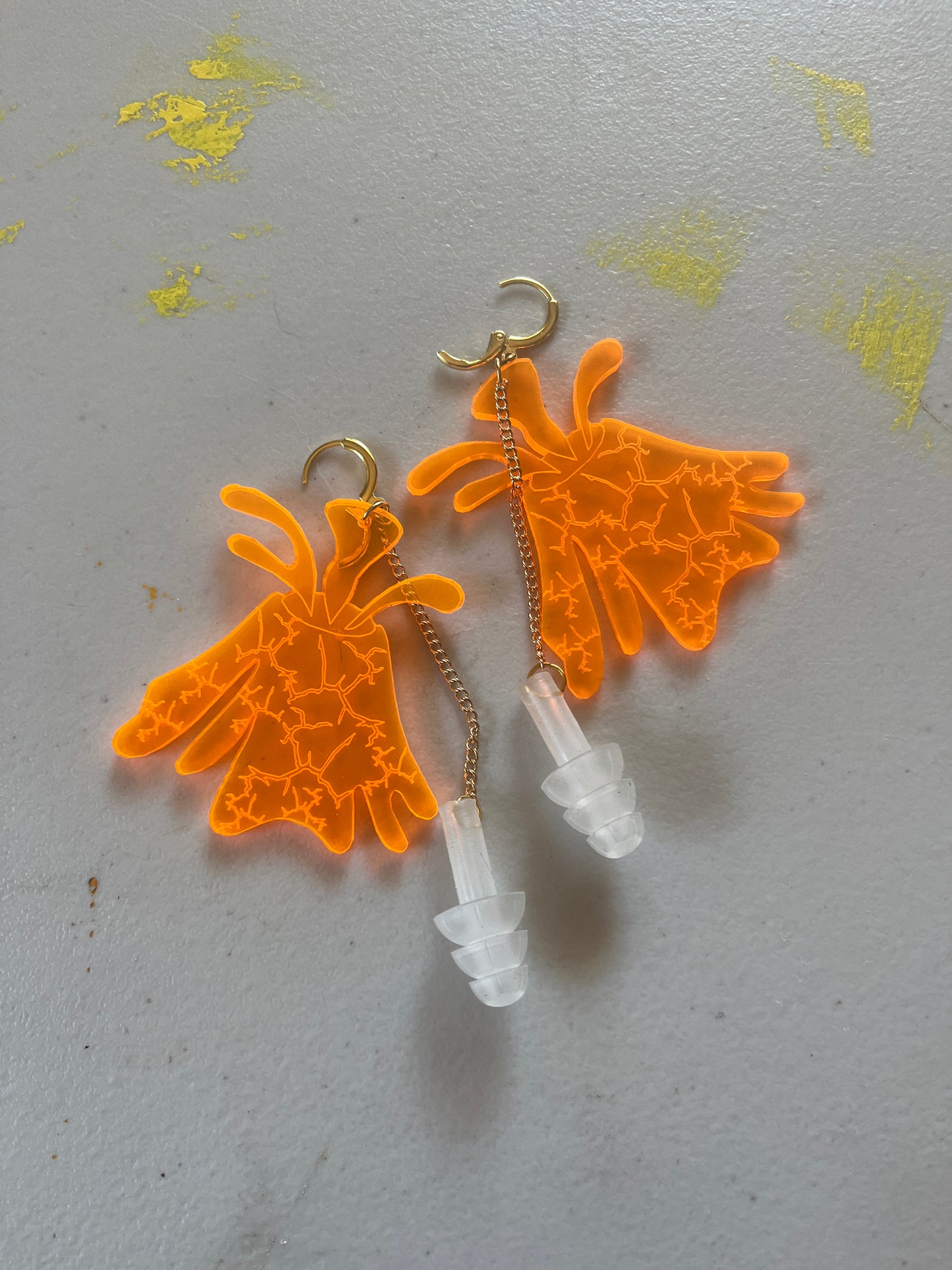 Neon Eruption Earplug Earrings