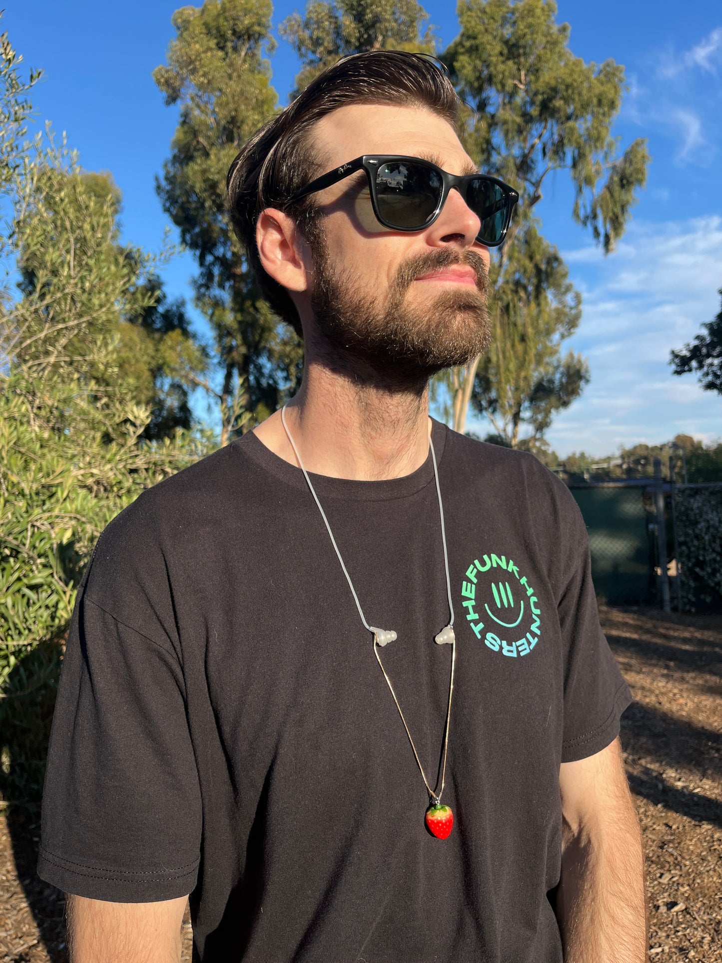 Strawberry Earplug Necklace