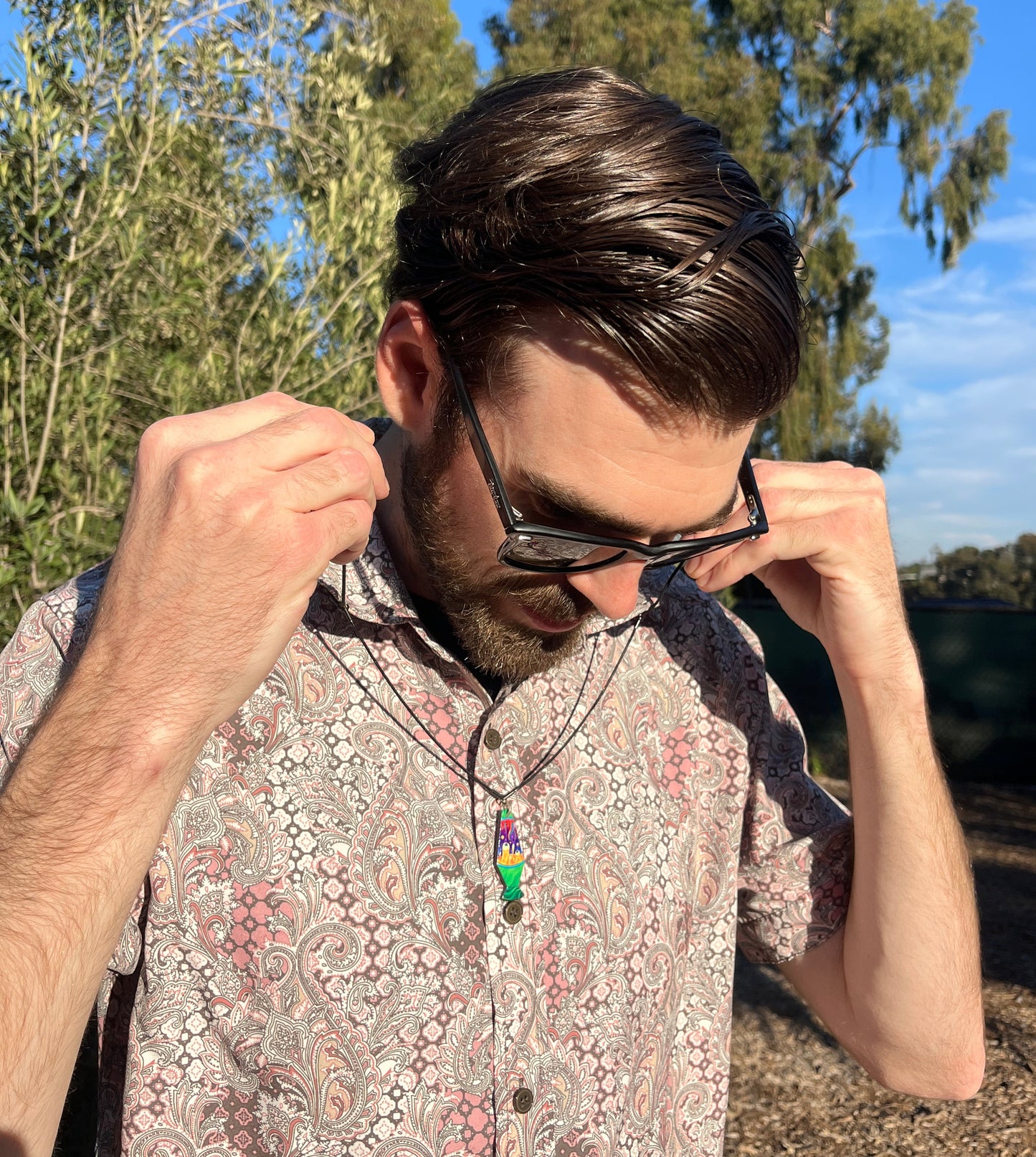 Lava Lamp Earplug Necklace