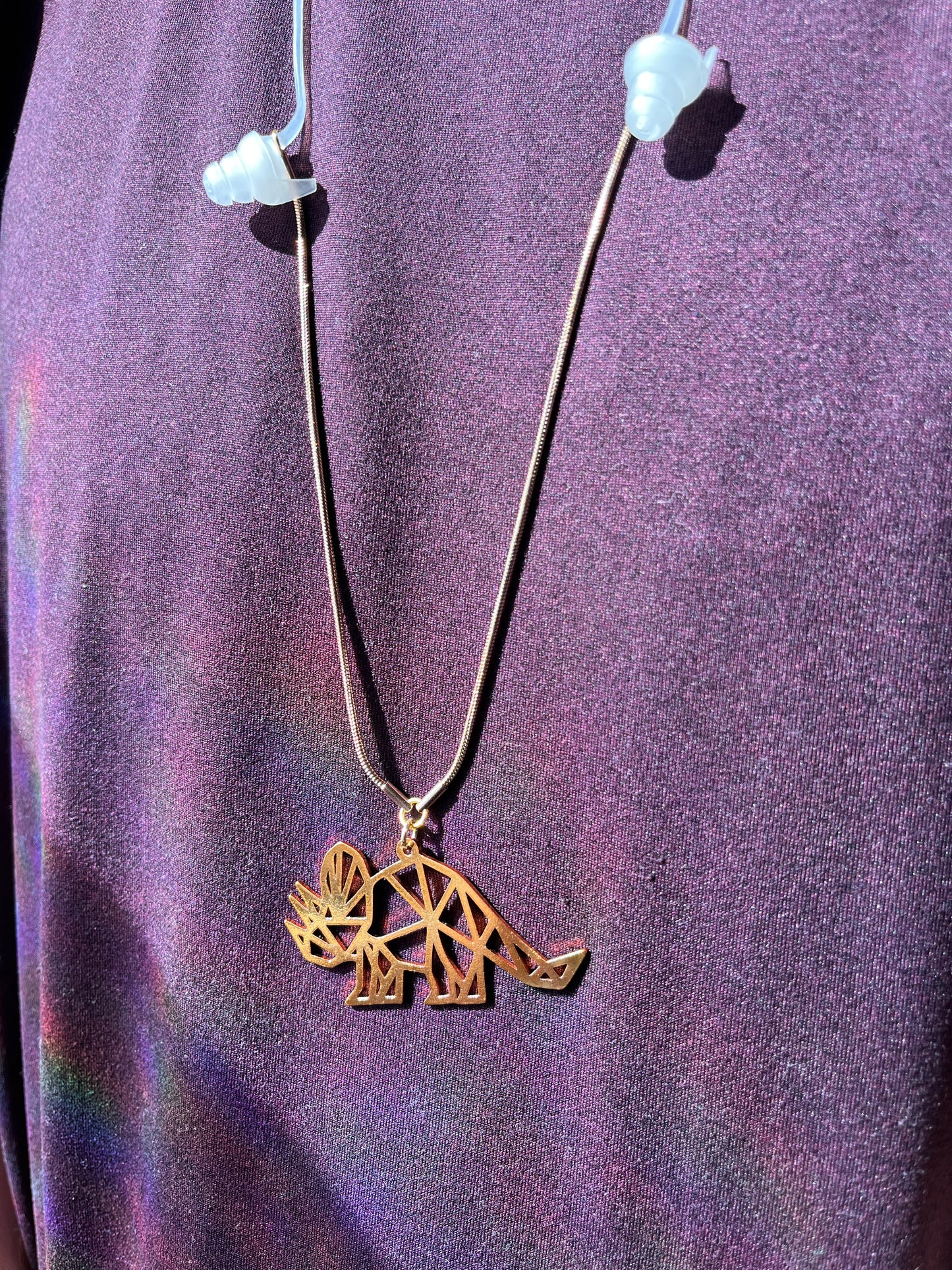 Geo Dino Earplug Necklace
