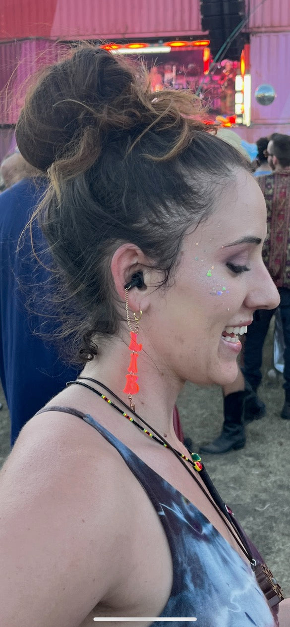 LiB Earplug Earrings + Necklace with High-Fidelity earplugs