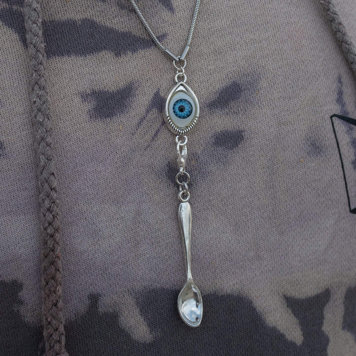 evil eye earplug necklace