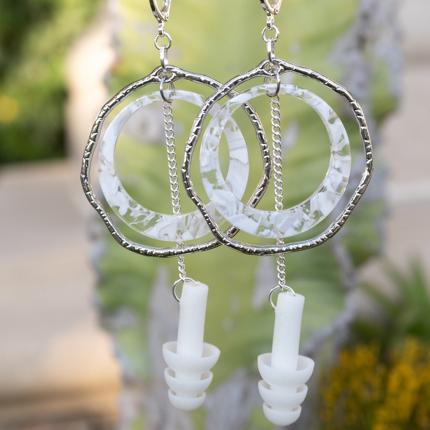 Silver Earplug Earrings