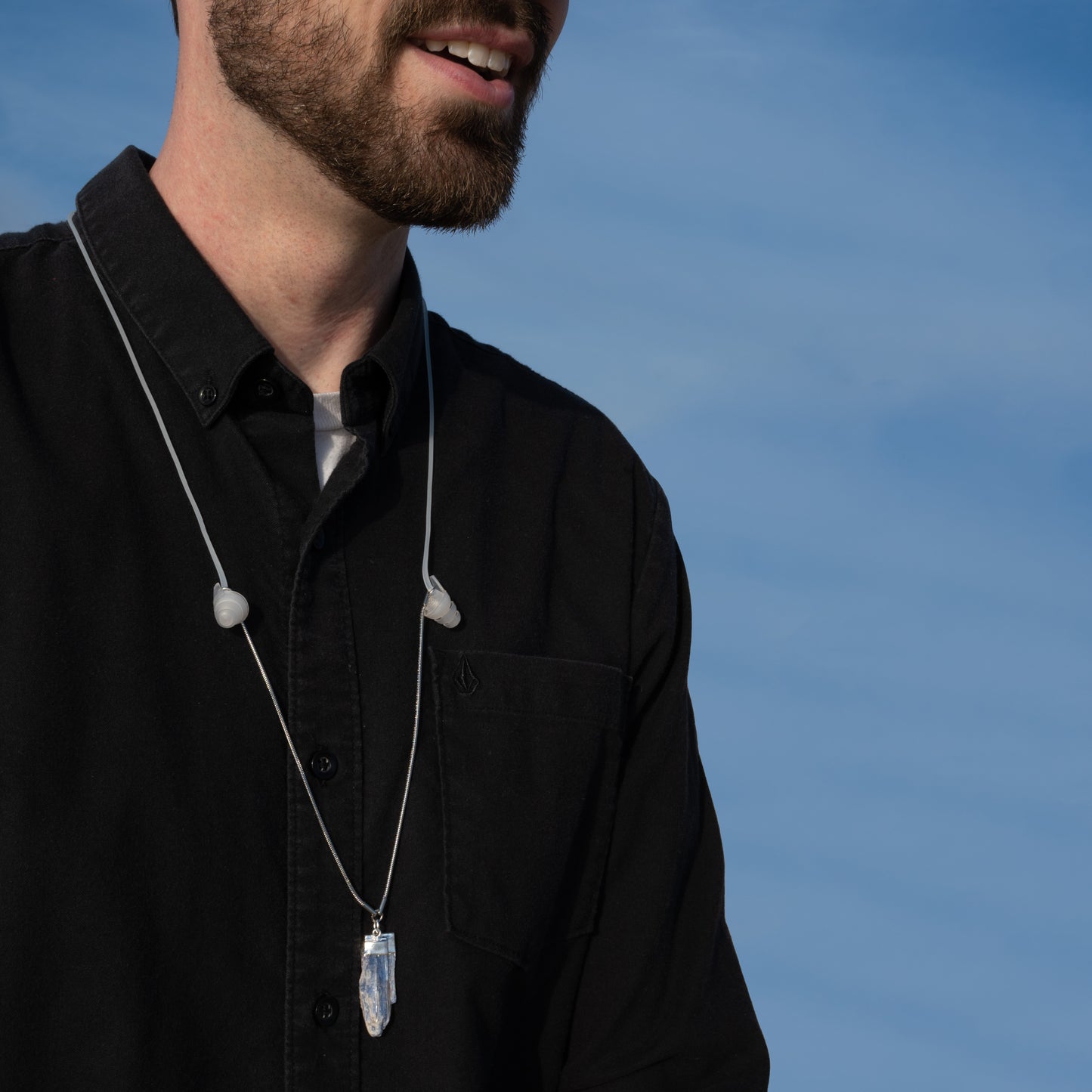 Kyanite Earplug Necklace