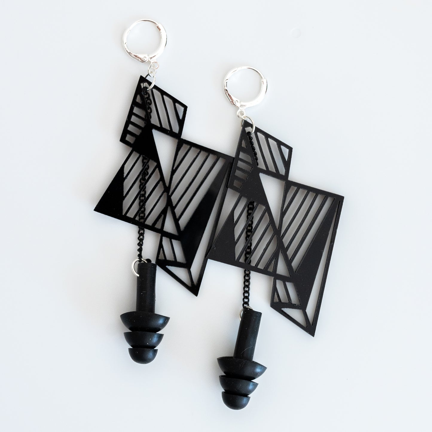 Geometric Earplug earrings