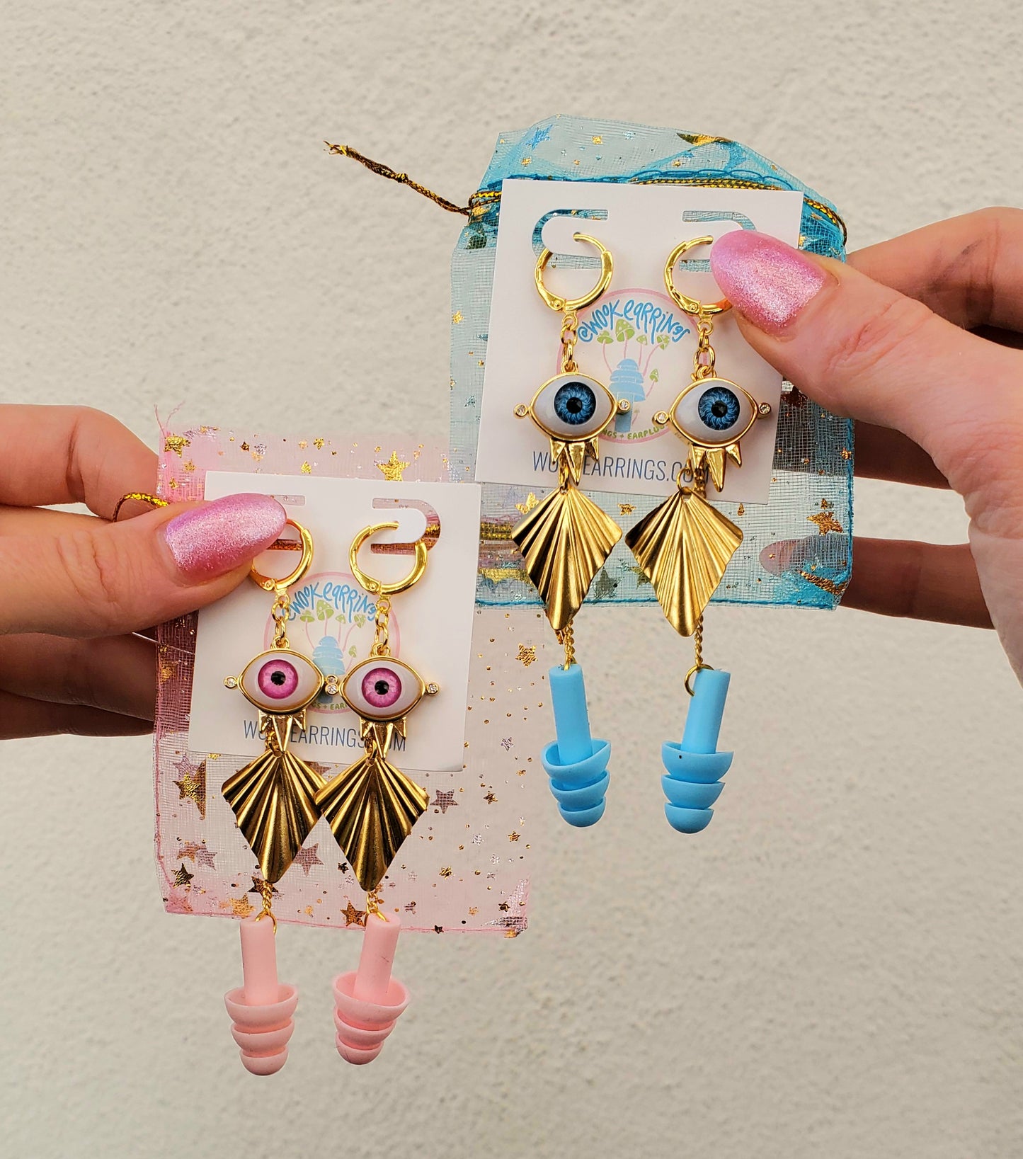 Evil eye earrings