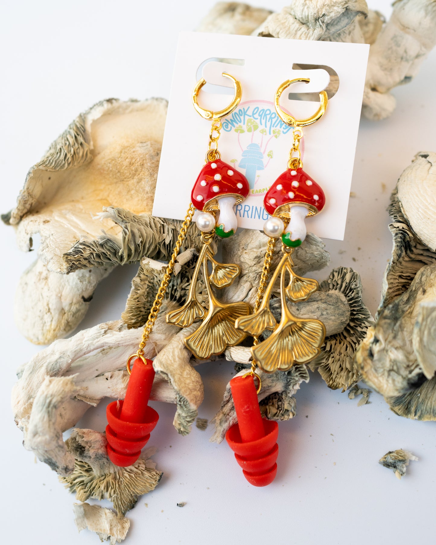 Amanita mushroom Earplug earring