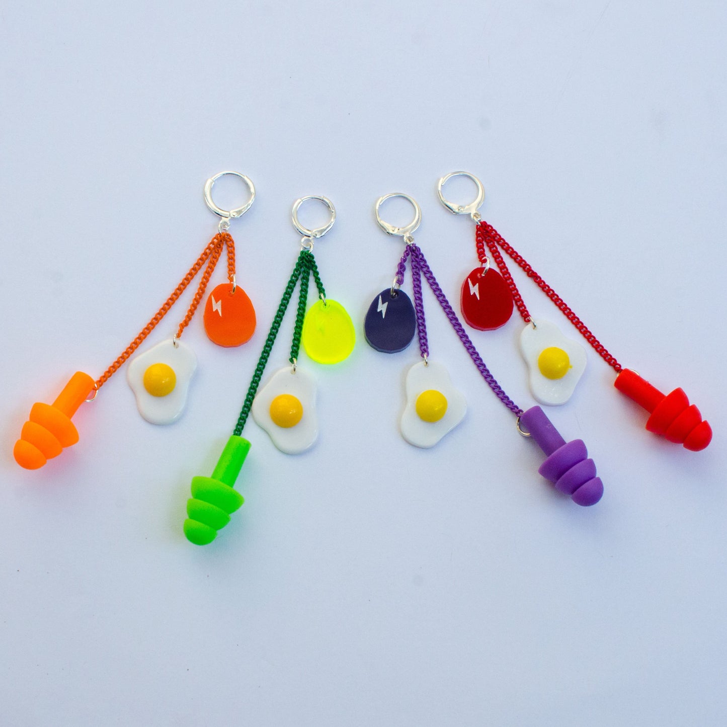 dirty bird earplug earrings