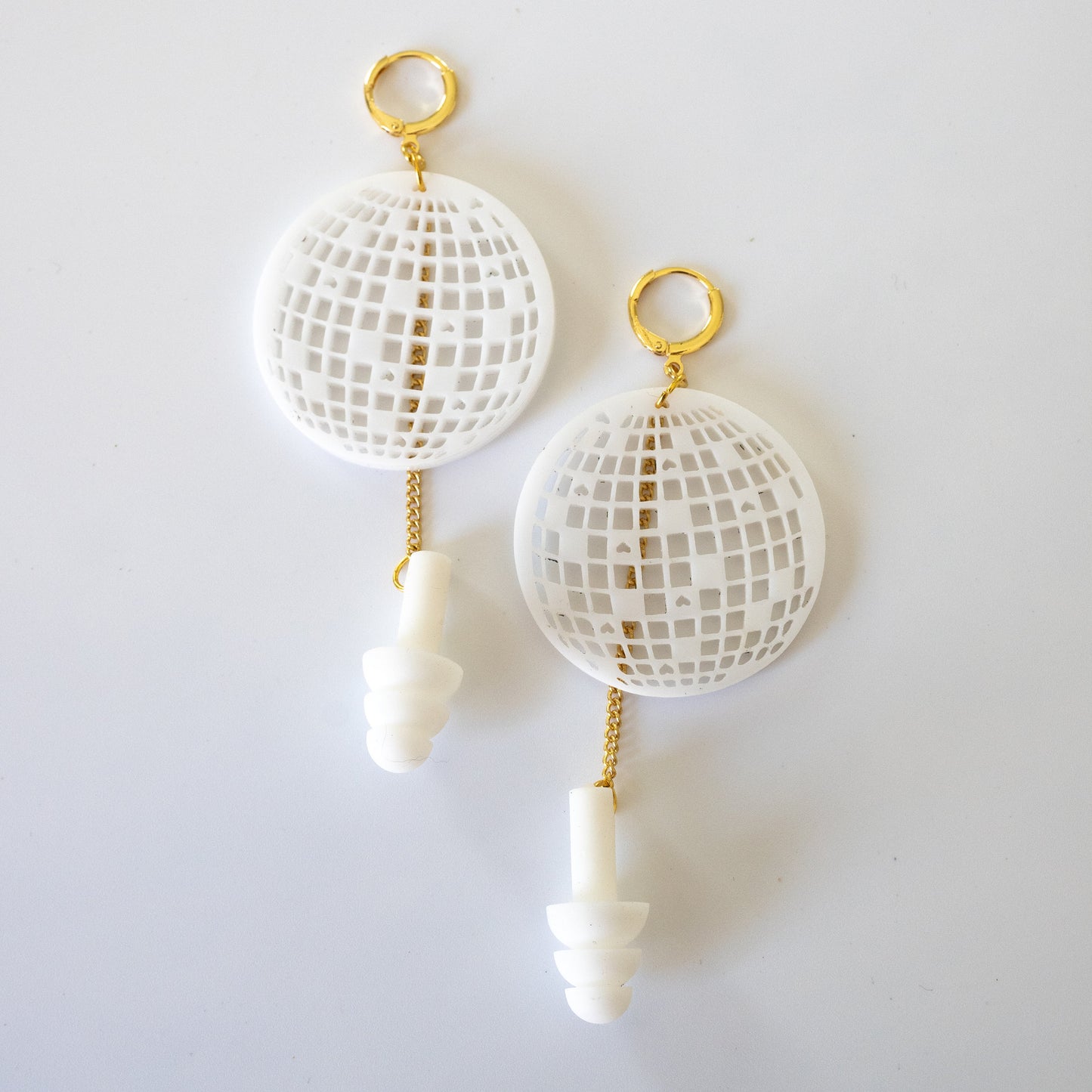 disco gold earrings