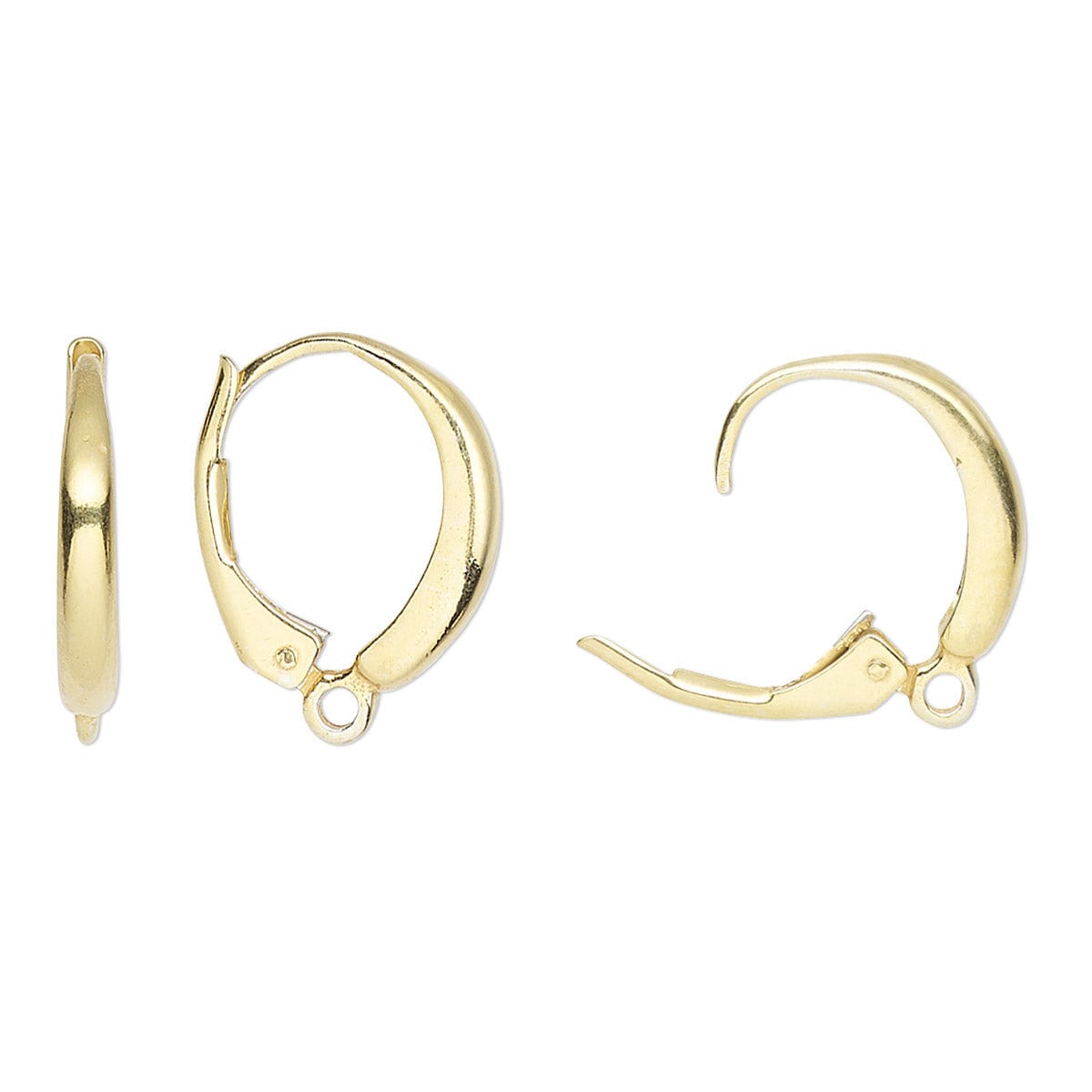 Disco White/Gold Earplug Earrings