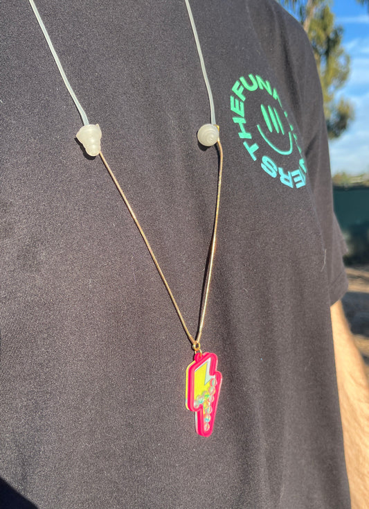 Lightning Fidget Toy Earplug Necklace