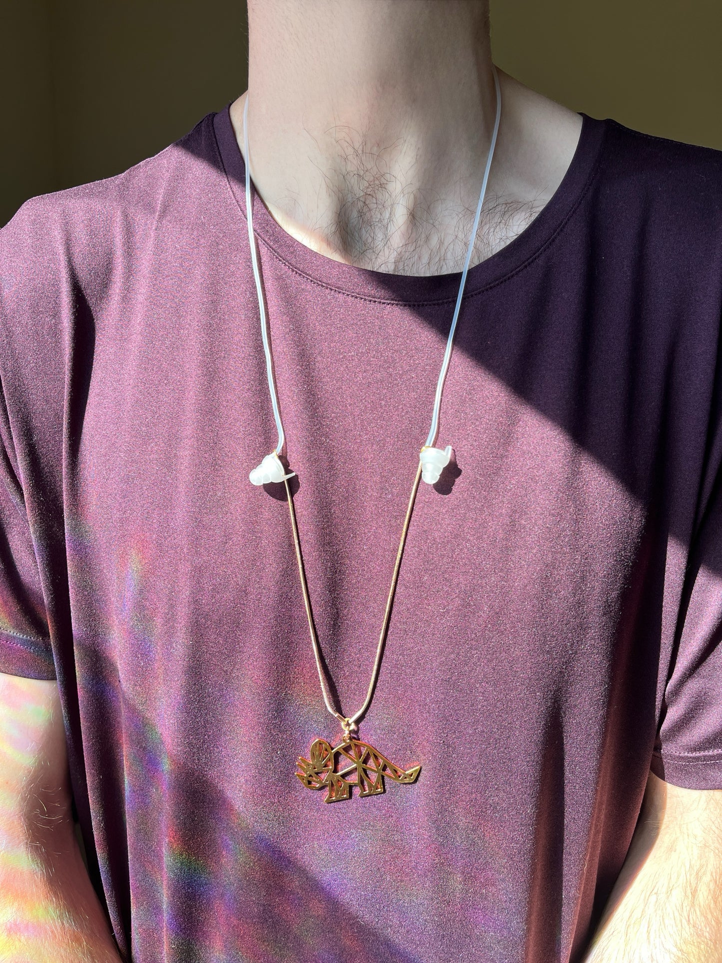 Geo Dino Earplug Necklace