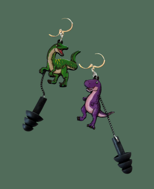 Dino Earplug Earrings