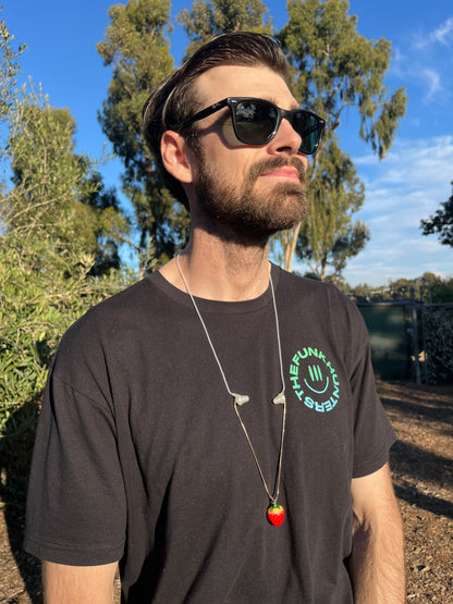 Strawberry Earplug Necklace