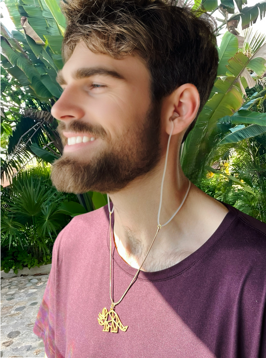 Geo Dino Earplug Necklace