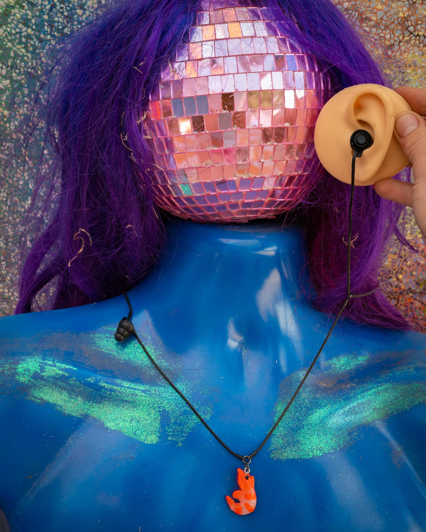 Shrimp Earplug Necklace