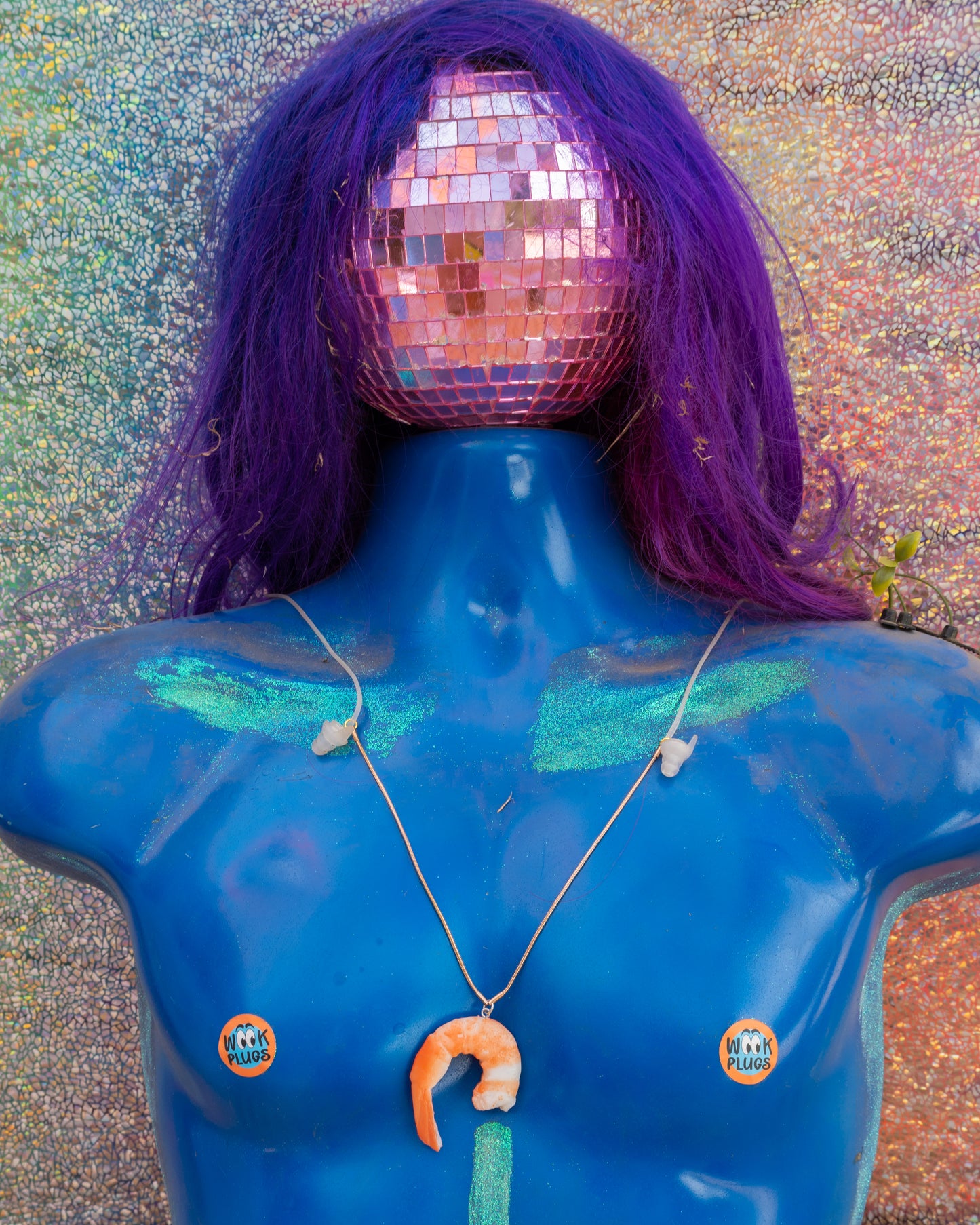 Shrimp Earplug Necklace