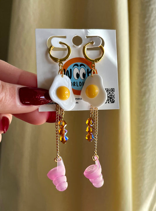Custom egg earrings
