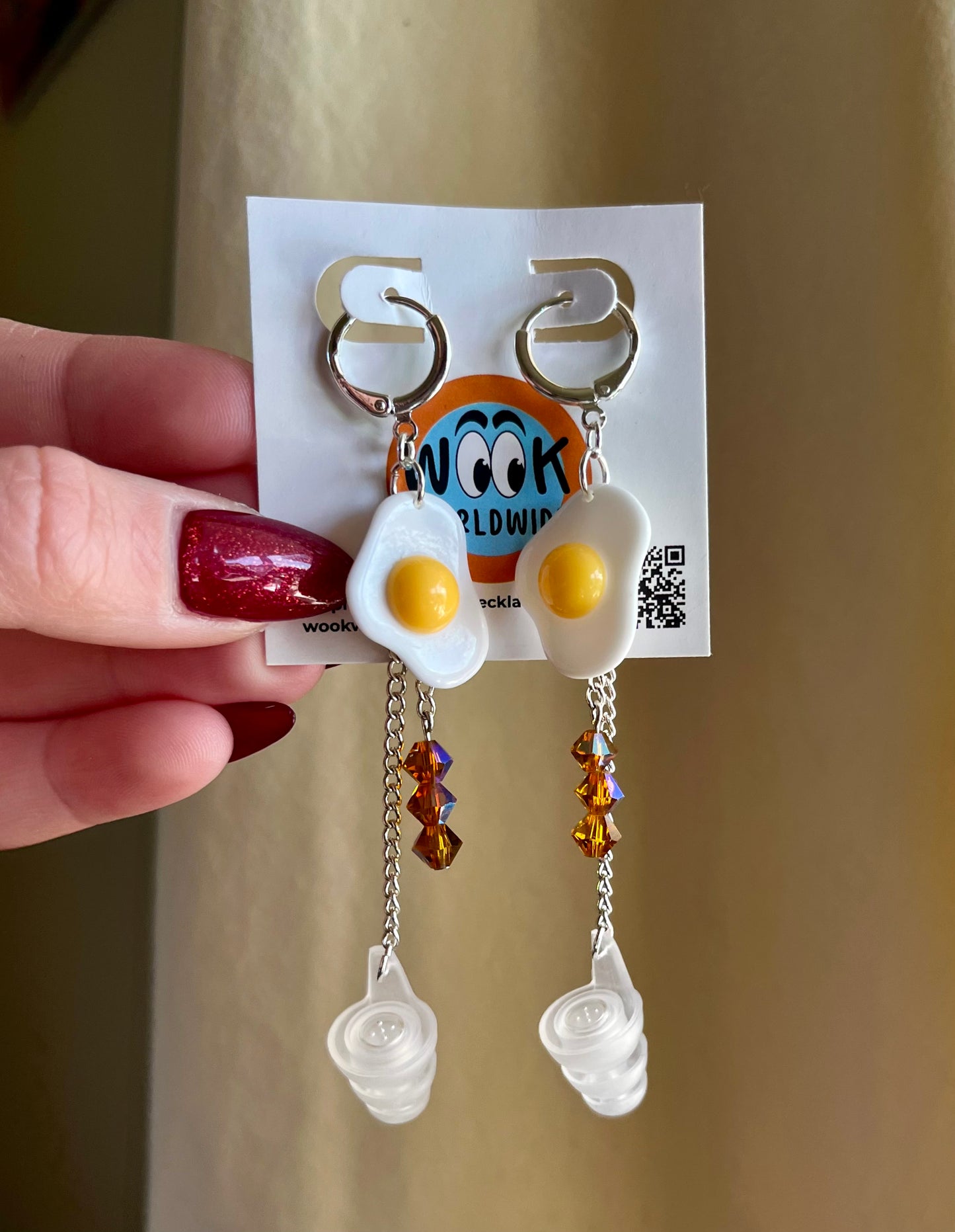 Custom egg earrings