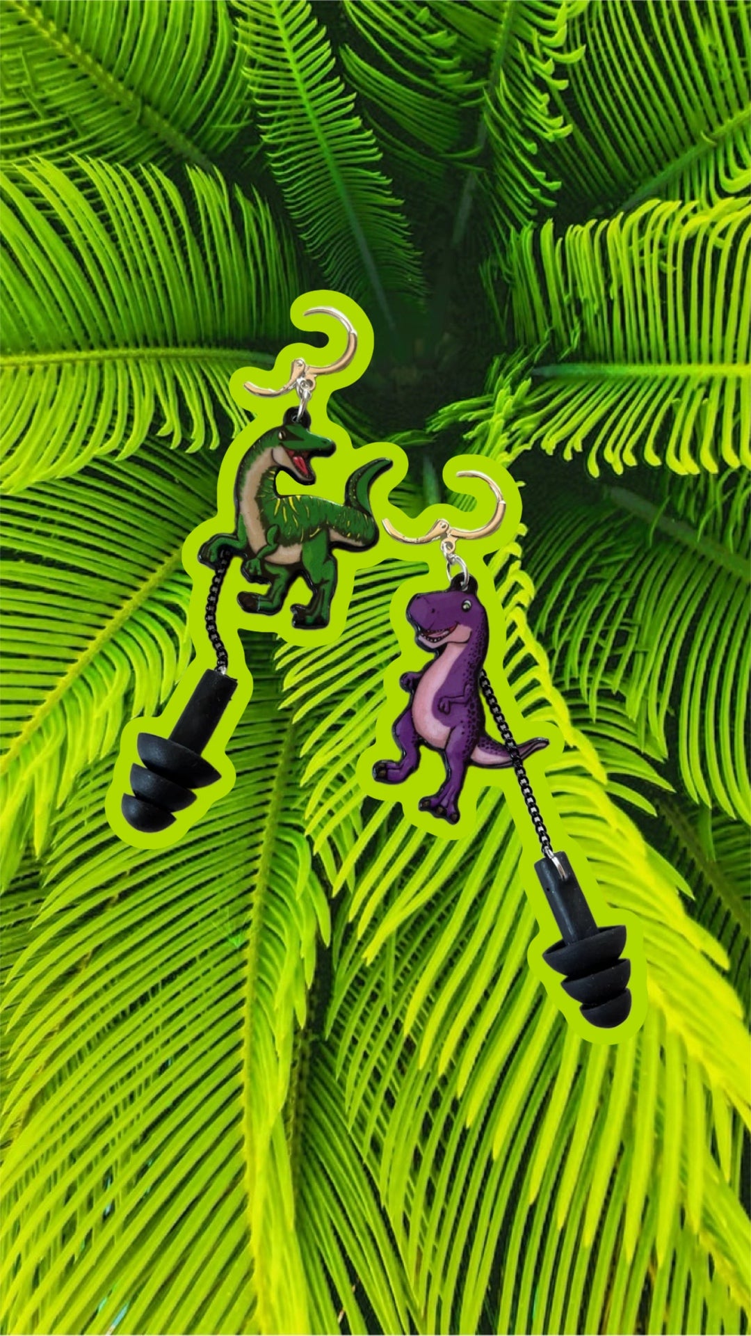 Dino Earplug Earrings