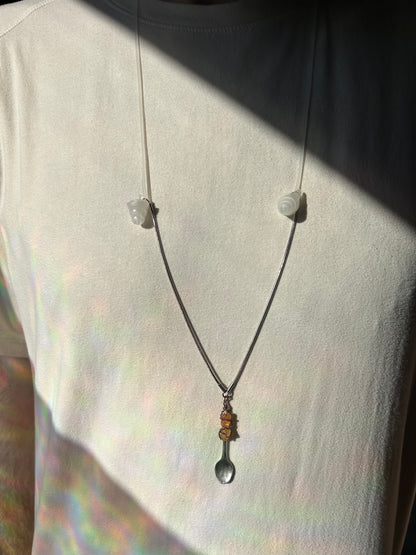 Crystal Wrapped Earplug Necklaces