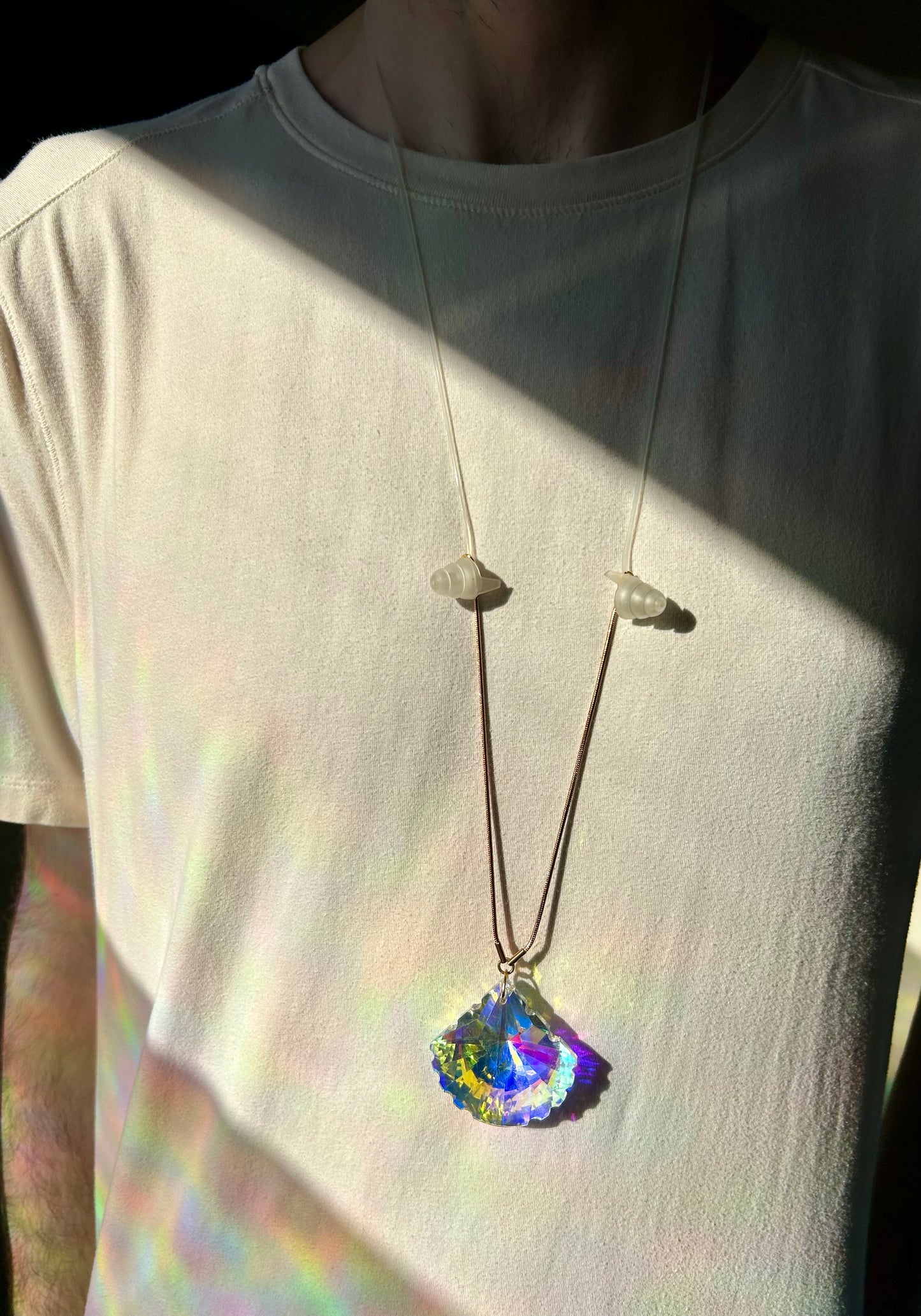 Rainbow Portal Earplug Necklaces