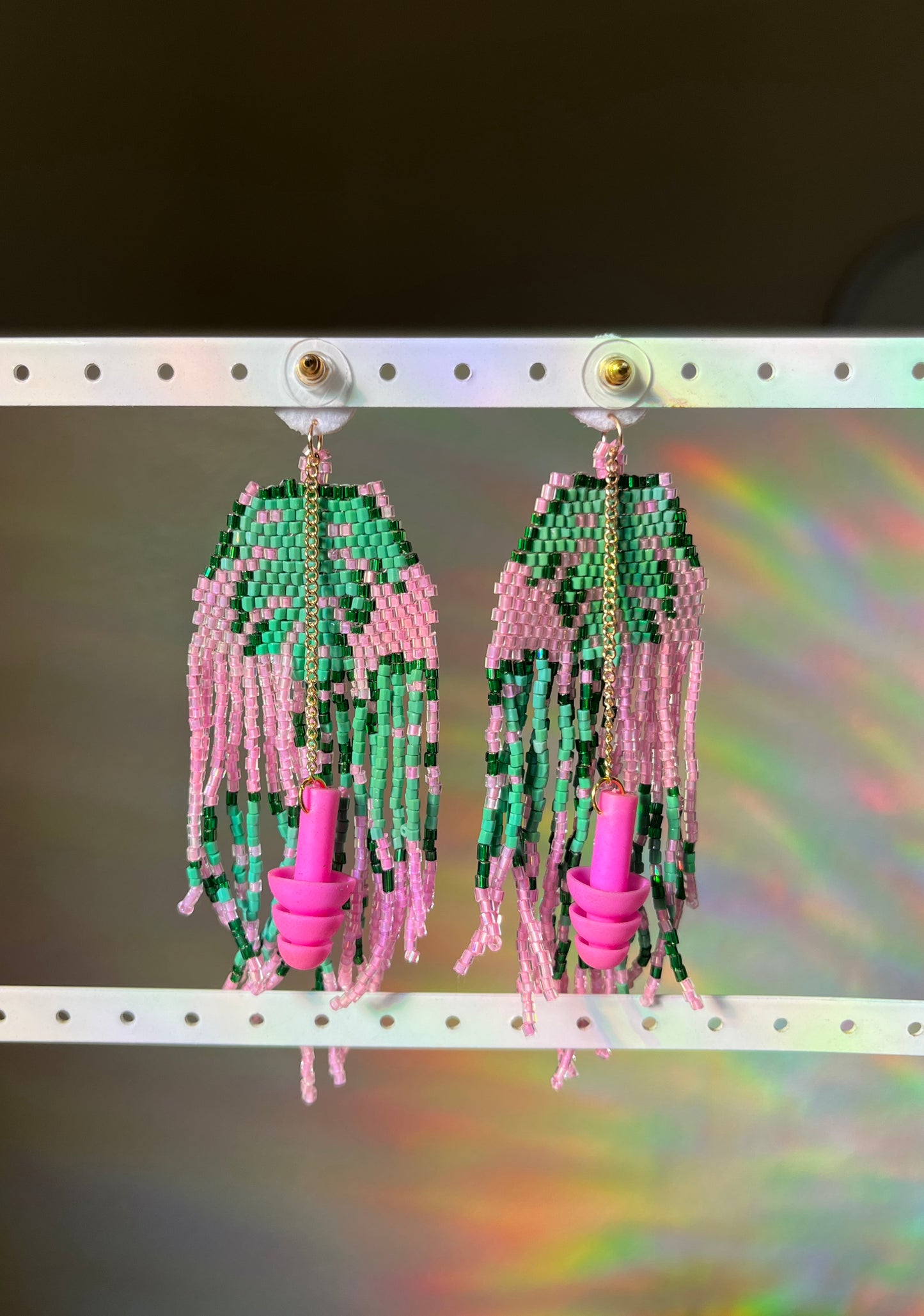 Beaded Earplug Earrings