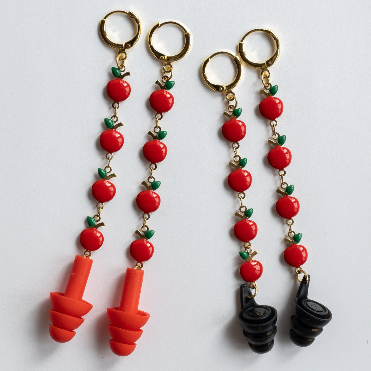 Apple Earplug Earrings for Teachers High Fidelity