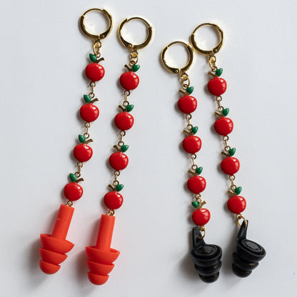 Apple Earplug Earrings for Teachers High Fidelity