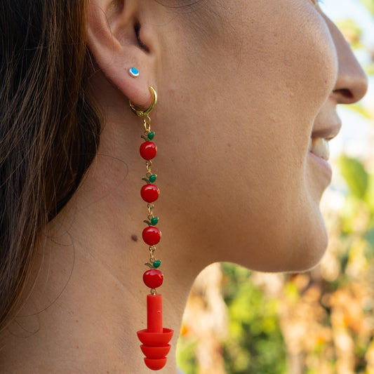 Apple Earplug Earrings For Teachers Classroom Noise Reduction