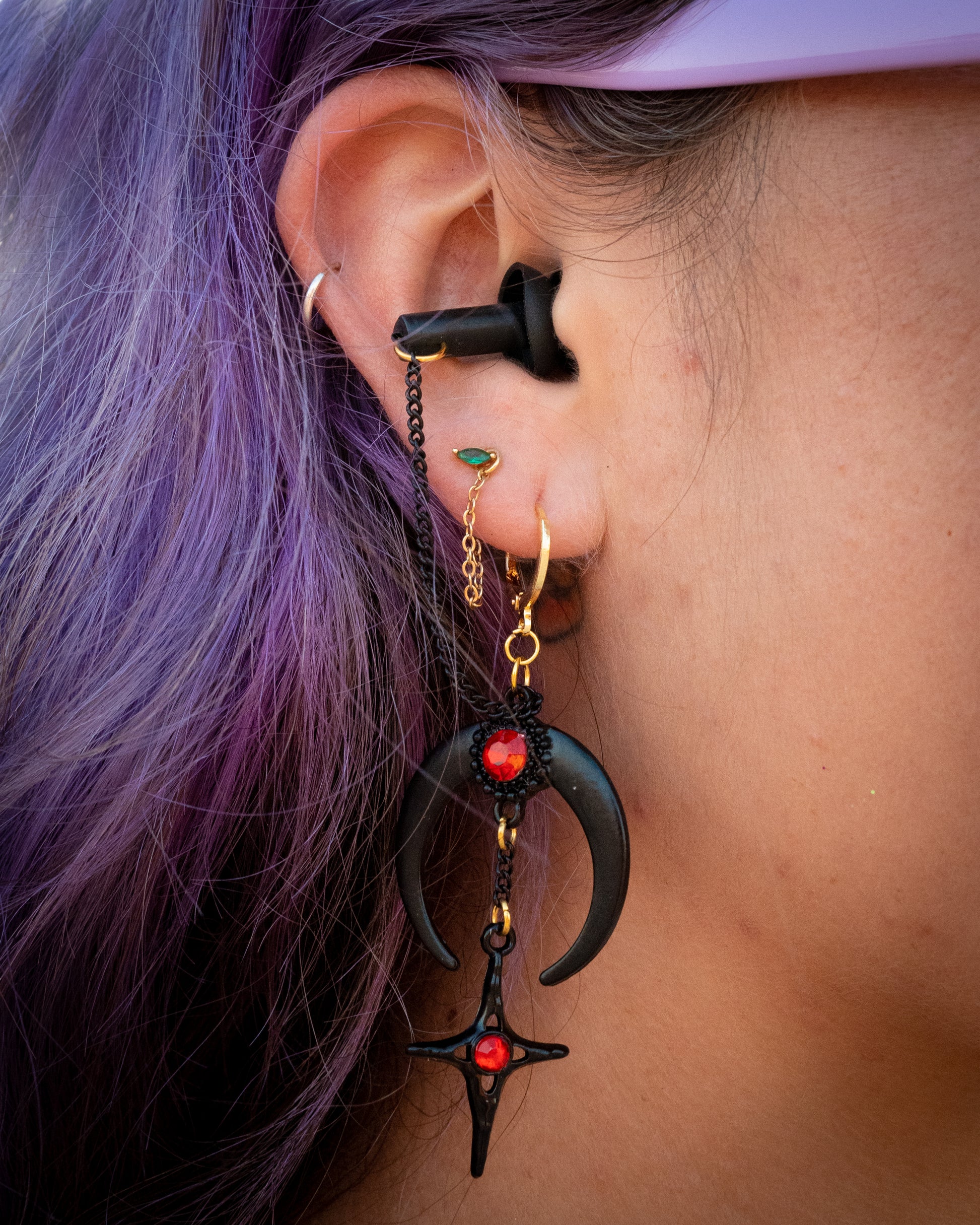 Goth Earplug earrings