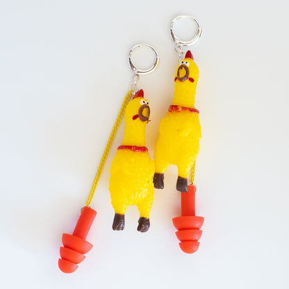 Rubber Chicken Earrings