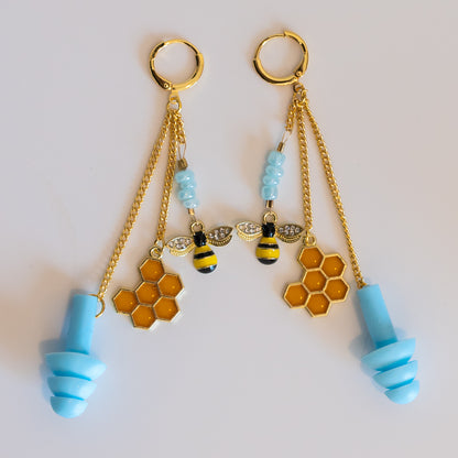 Honey bee Ear plug earring 