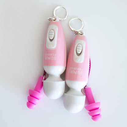 Vibrator ear plug earring pink