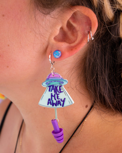 Rave earplug earrings