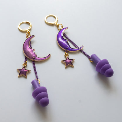 celestial earplug earrings