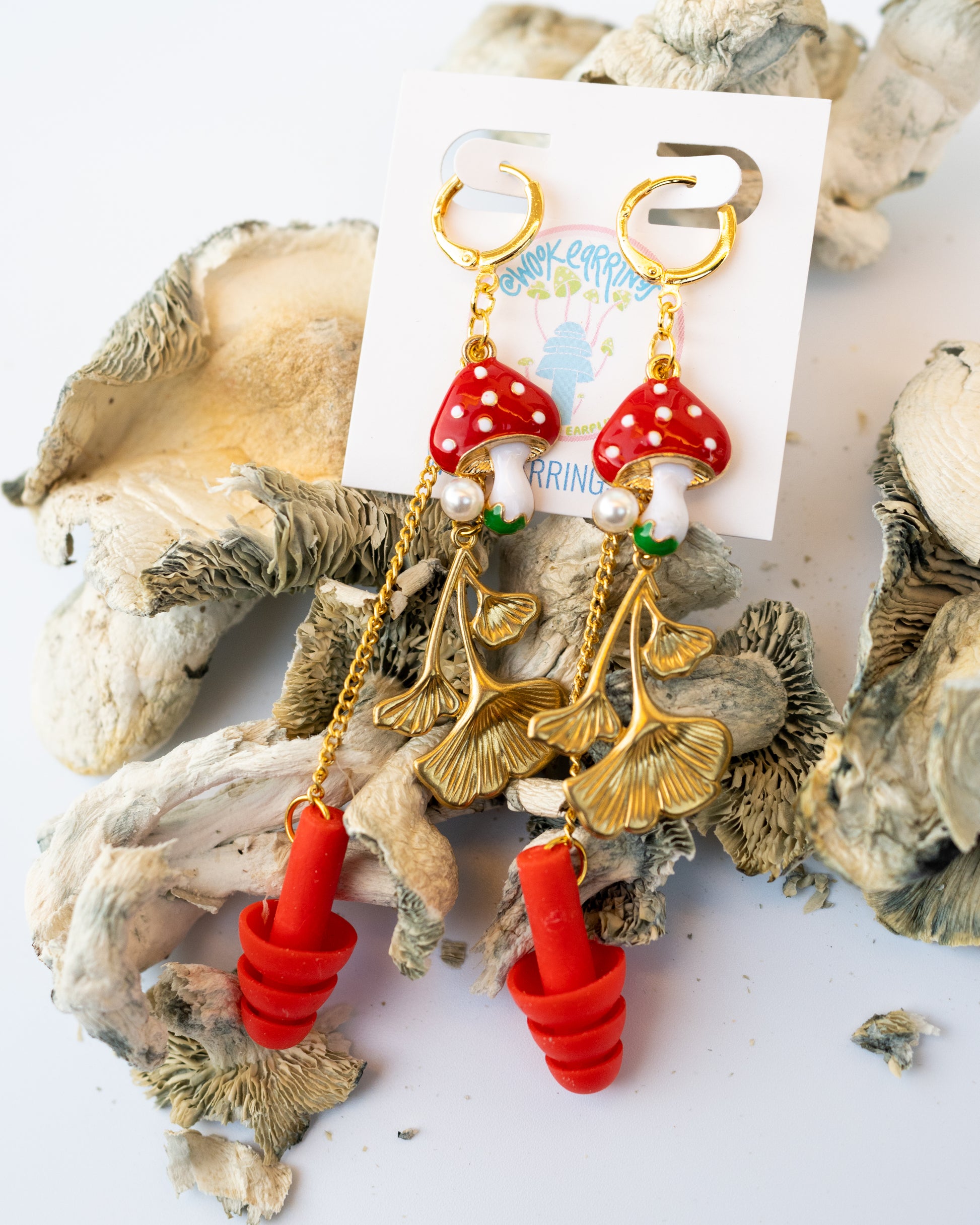 Earplug Earrings Mushroom Amanita – Wook Plugs